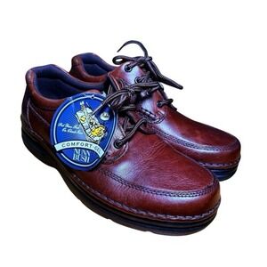 NEW Nunn Bush Cameron Mens 9M Shoes Brown Leather Comfort Gel 83890-64 Moc Toe